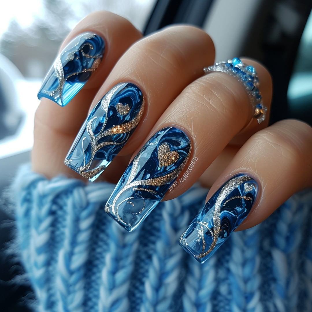 27 Stunning Blue and Silver Nails Ideas for Your Next Manicure