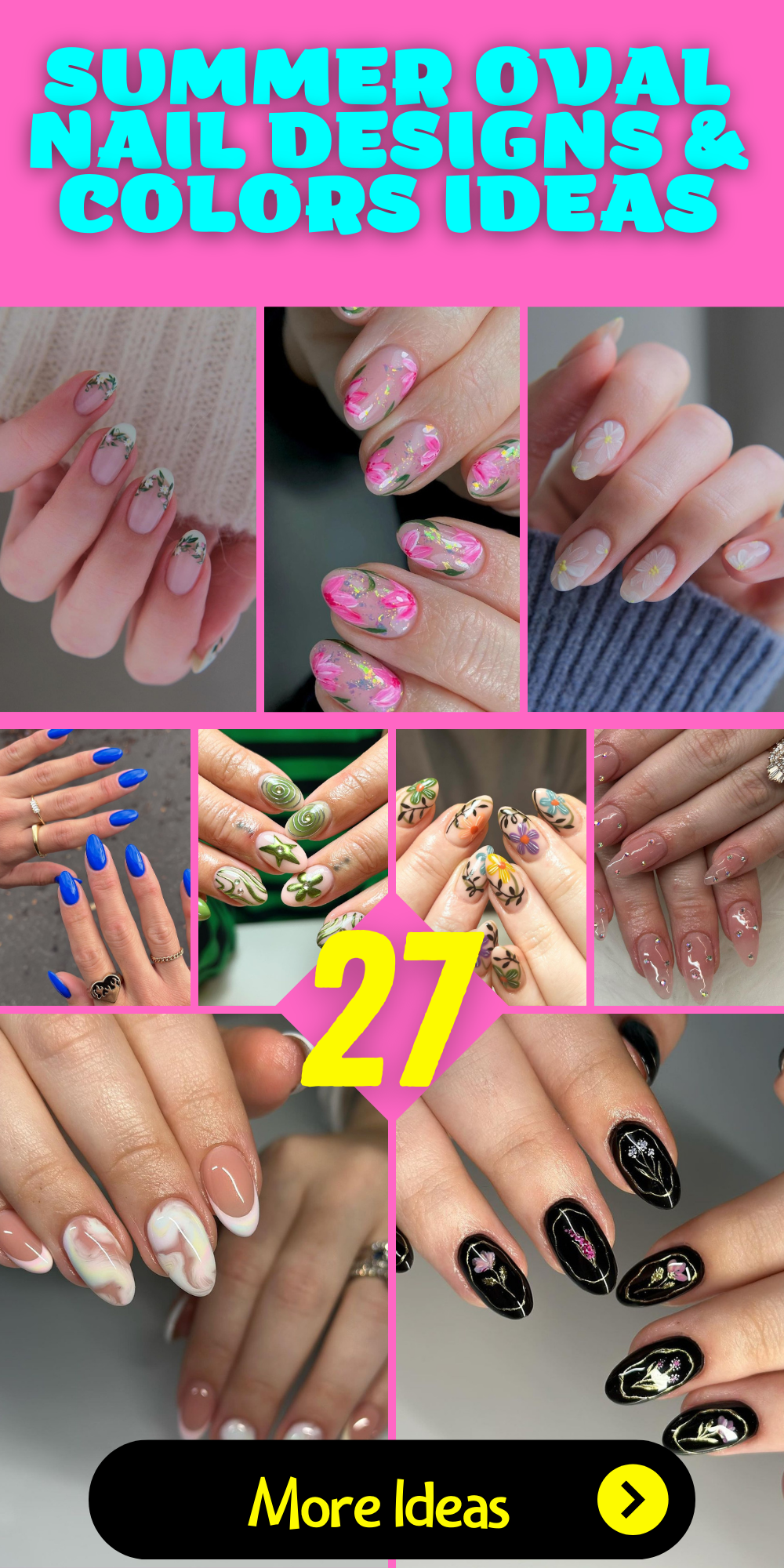 Get Creative: Summer Oval Nail Designs & Color Ideas to Elevate Your Look