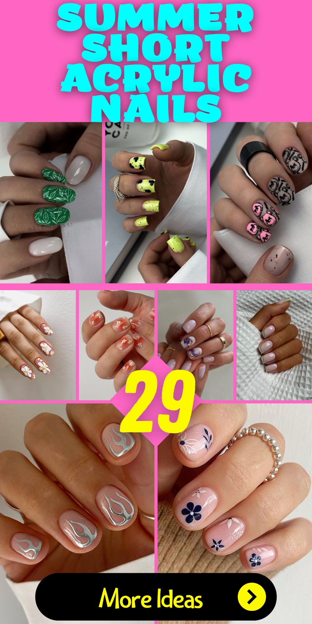 Stay Cool and Chic: Summer Short Acrylic Nail Designs