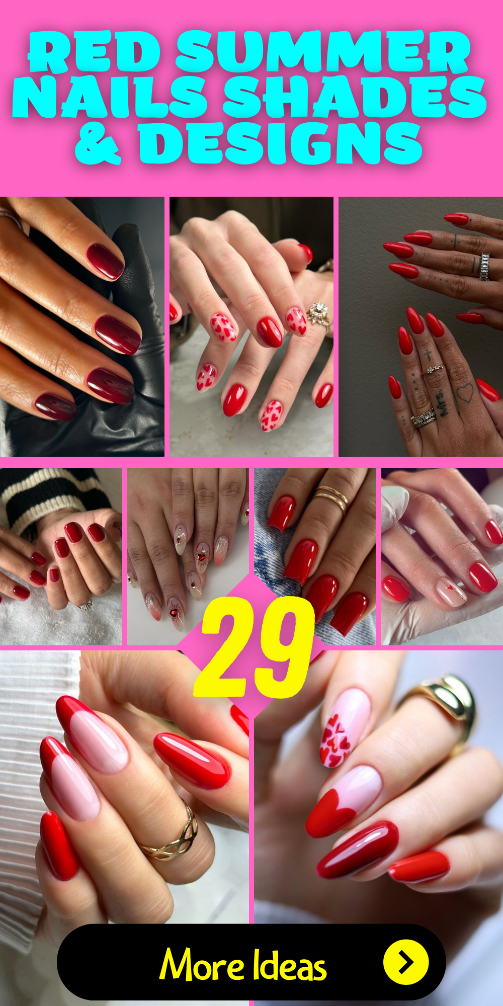 29 Red Summer Nails Shades & Designs: Nail Inspiration for a Bold Season