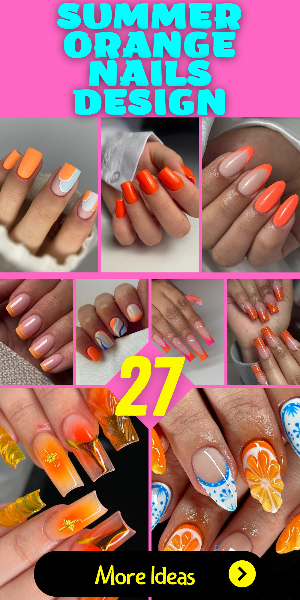 27 Vibrant Summer Orange Nail Designs to Brighten Your Look