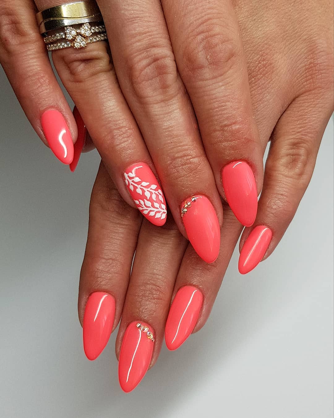 Glowing Glamour: 25 Neon Coral Nails Ideas to Brighten Your Look