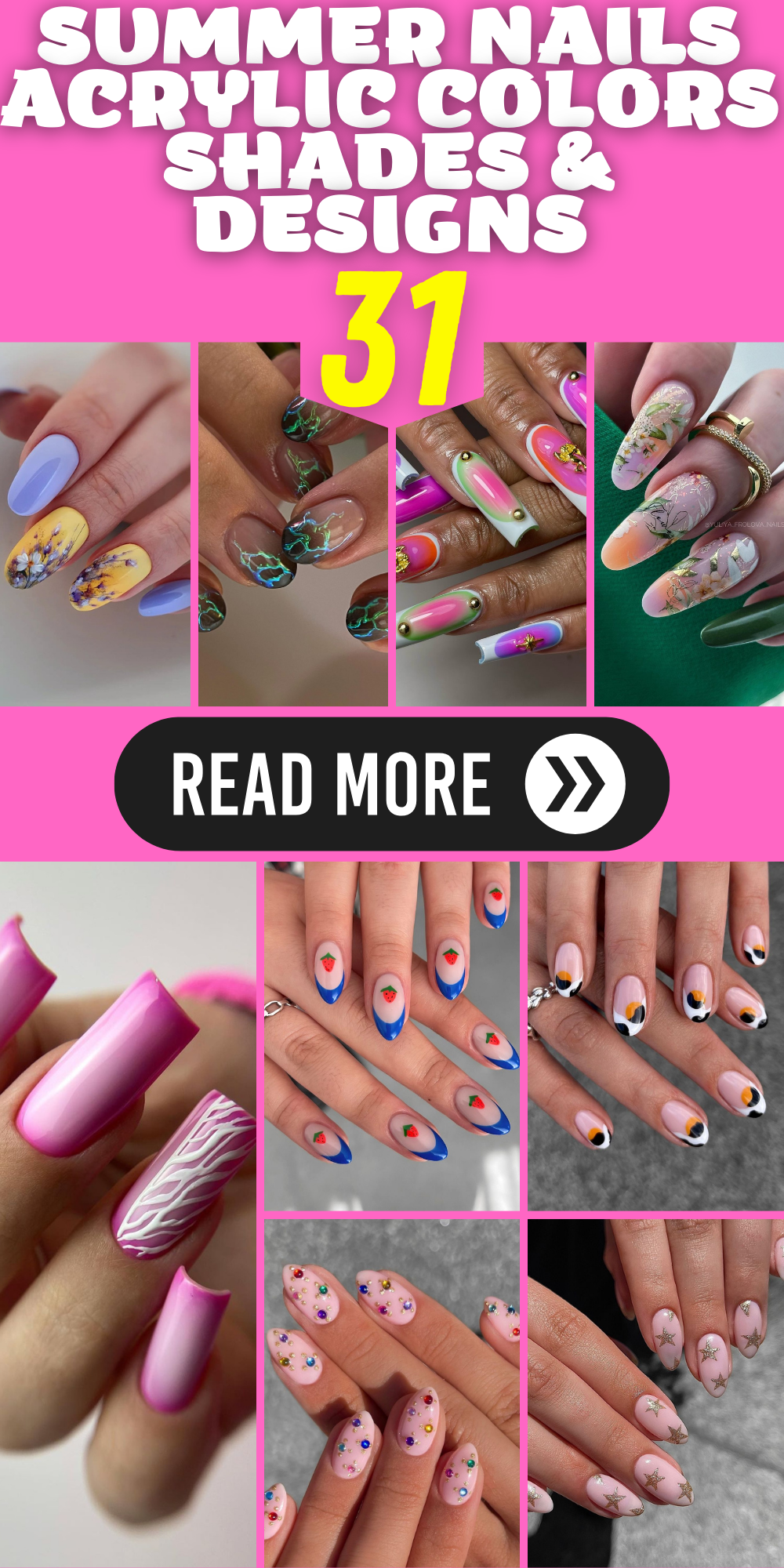 Trendy Acrylic Colors and Designs for Your Summer Nail Inspiration