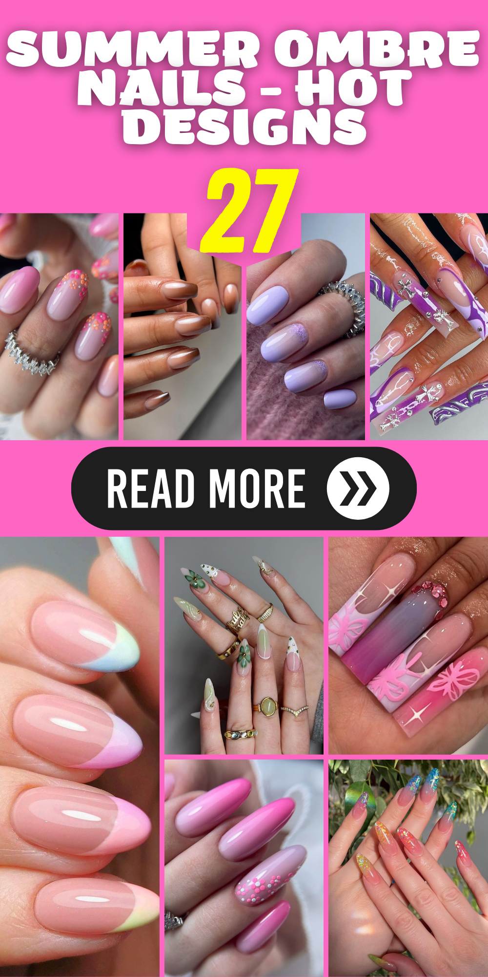 Sizzling Hot Designs: Summer Ombre Nails to Elevate Your Look