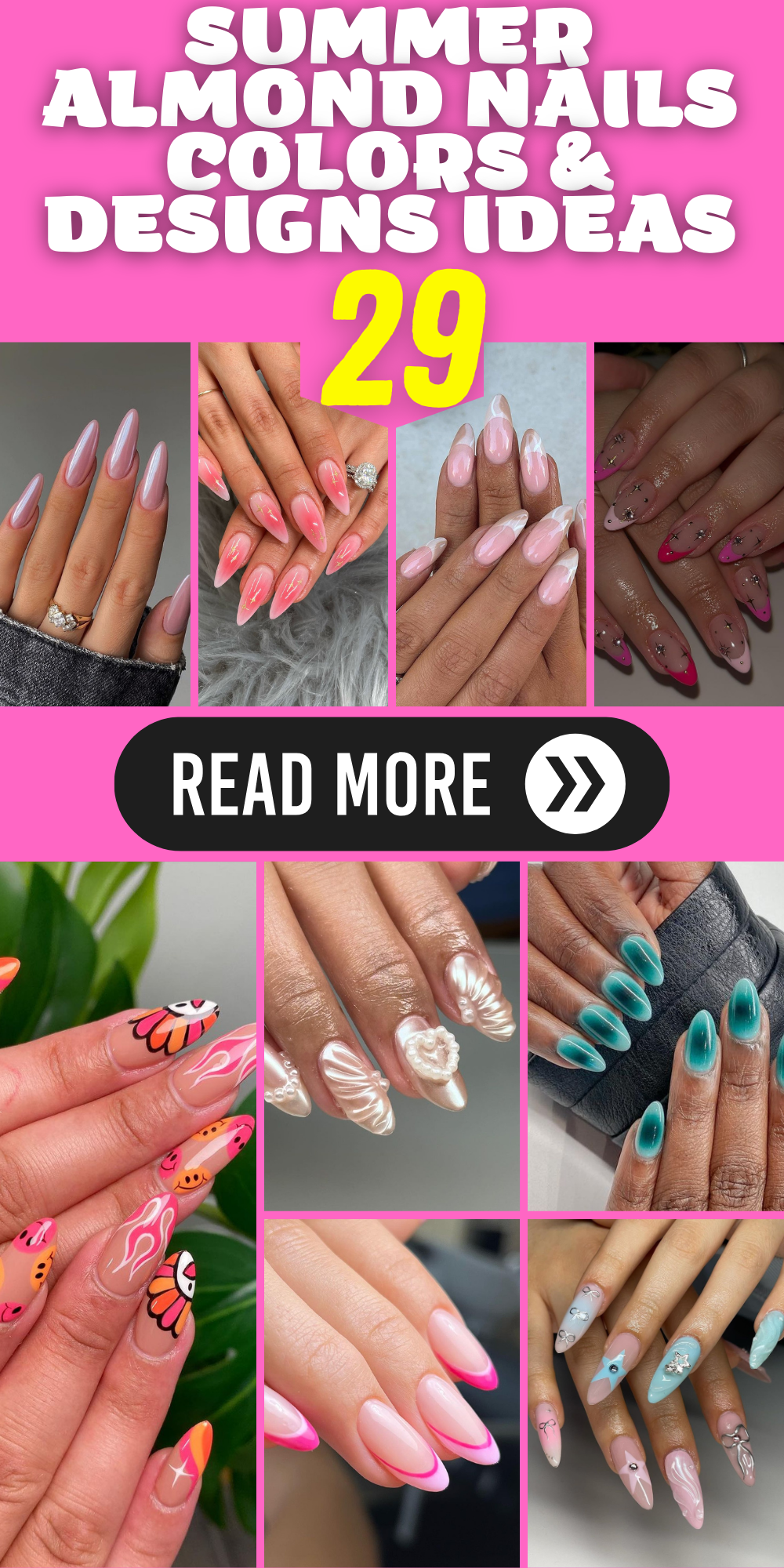 Sizzling Summer Almond Nails: Colorful Designs and Ideas