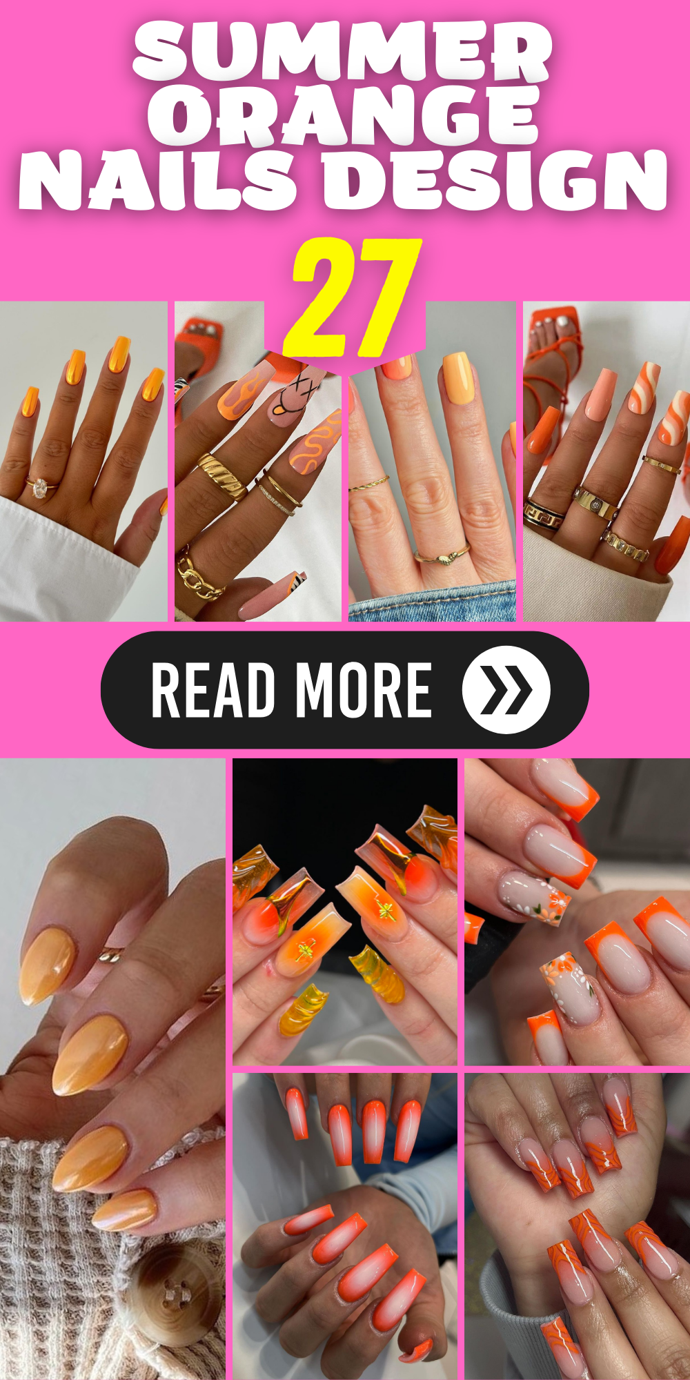 27 Vibrant Summer Orange Nail Designs to Brighten Your Look