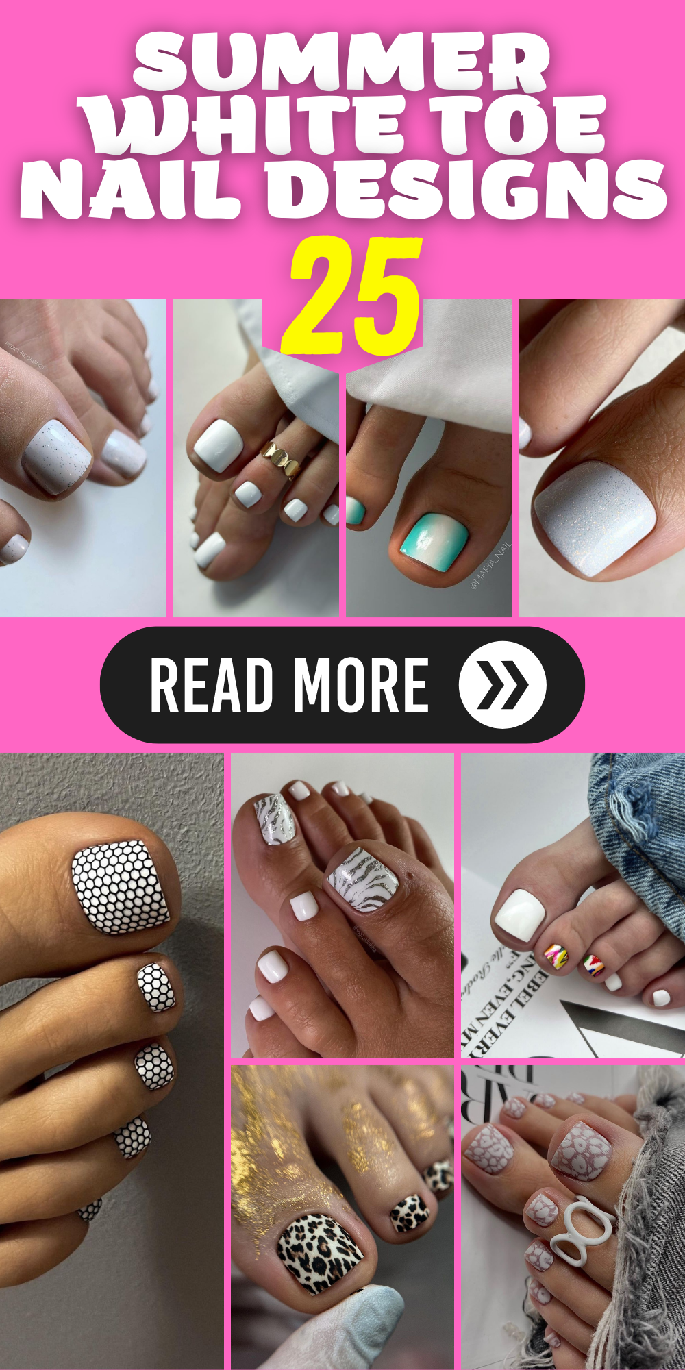 25 Fresh and Chic Summer White Toe Nail Designs for Every Occasion