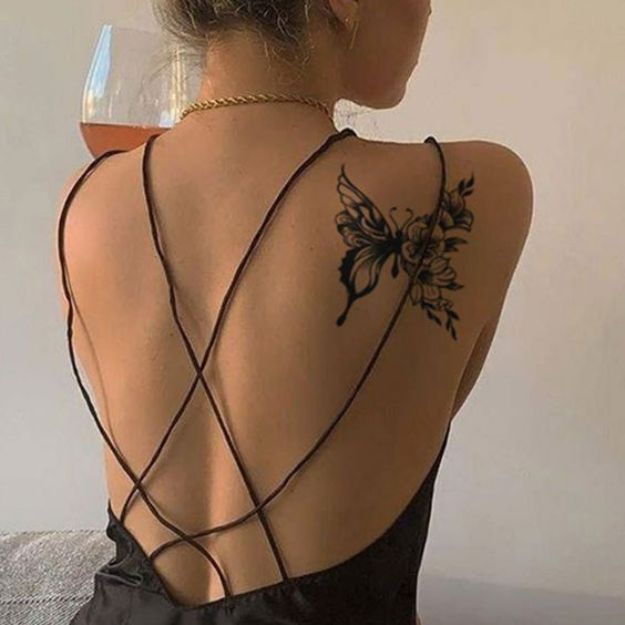 Back Shoulder Tattoos For Women