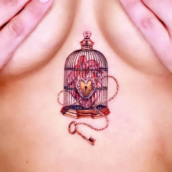 Heart in cage by @studio_jaw