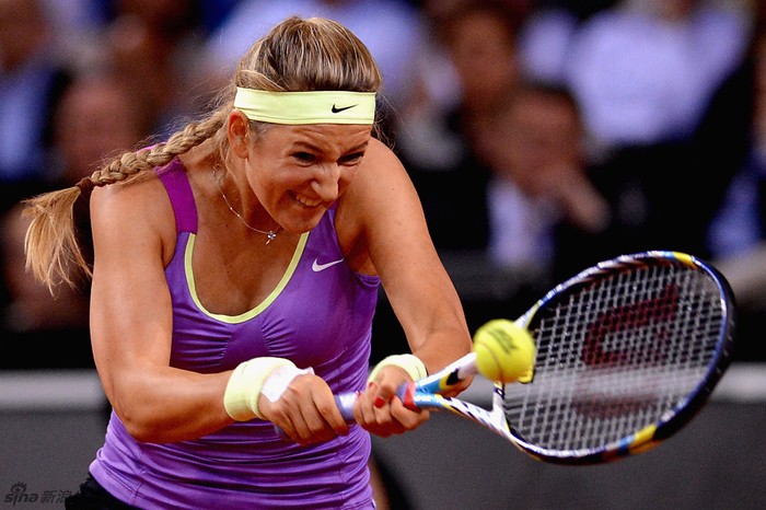 Bại tướng Azarenka - người đang xếp thứ nhất trên bảng xếp hạng WTA nữ