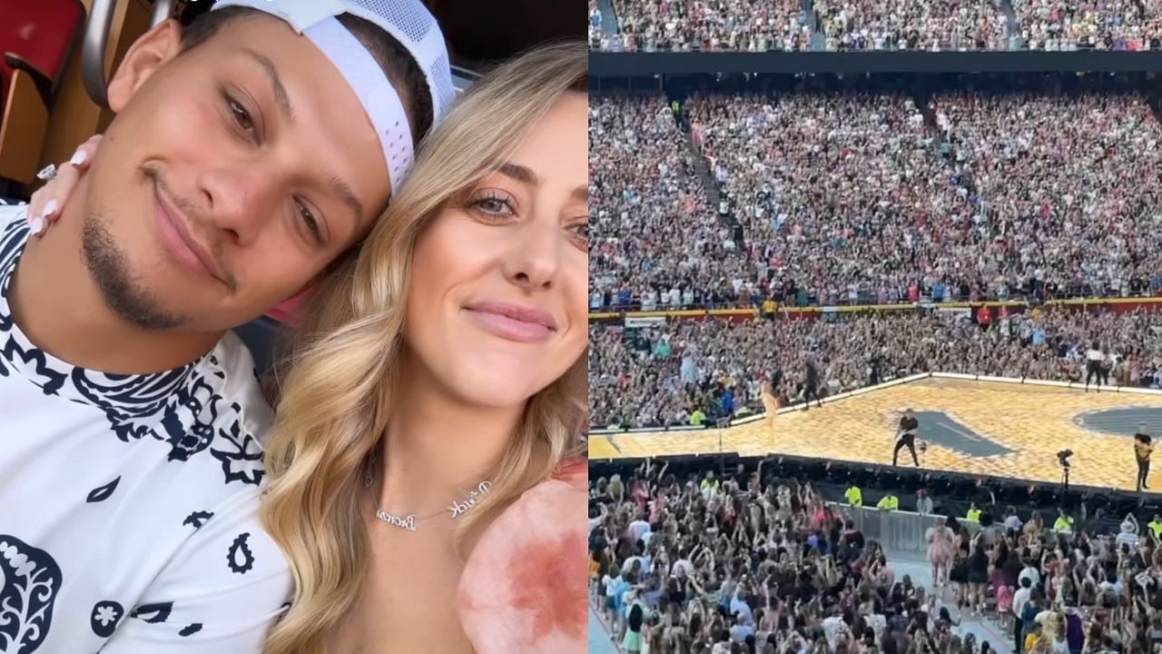 IN PHOTOS: Patrick Mahomes, wife Brittany attend Taylor Swift's concert at  Arrowhead Stadium