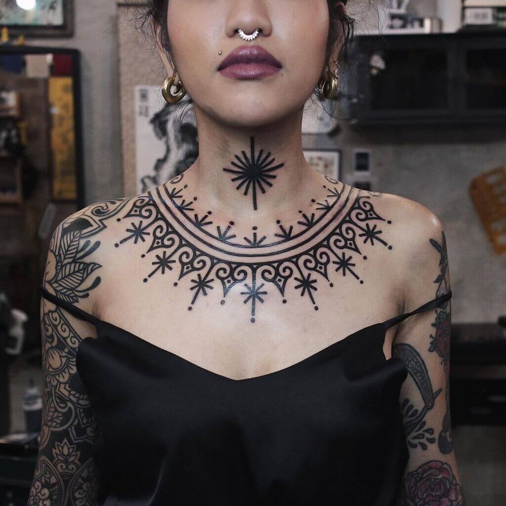 chest tattoos for women