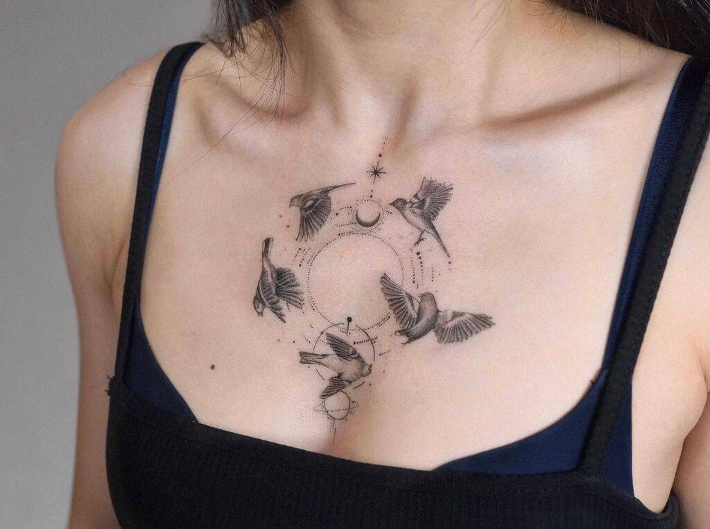 small chest tattoos for women