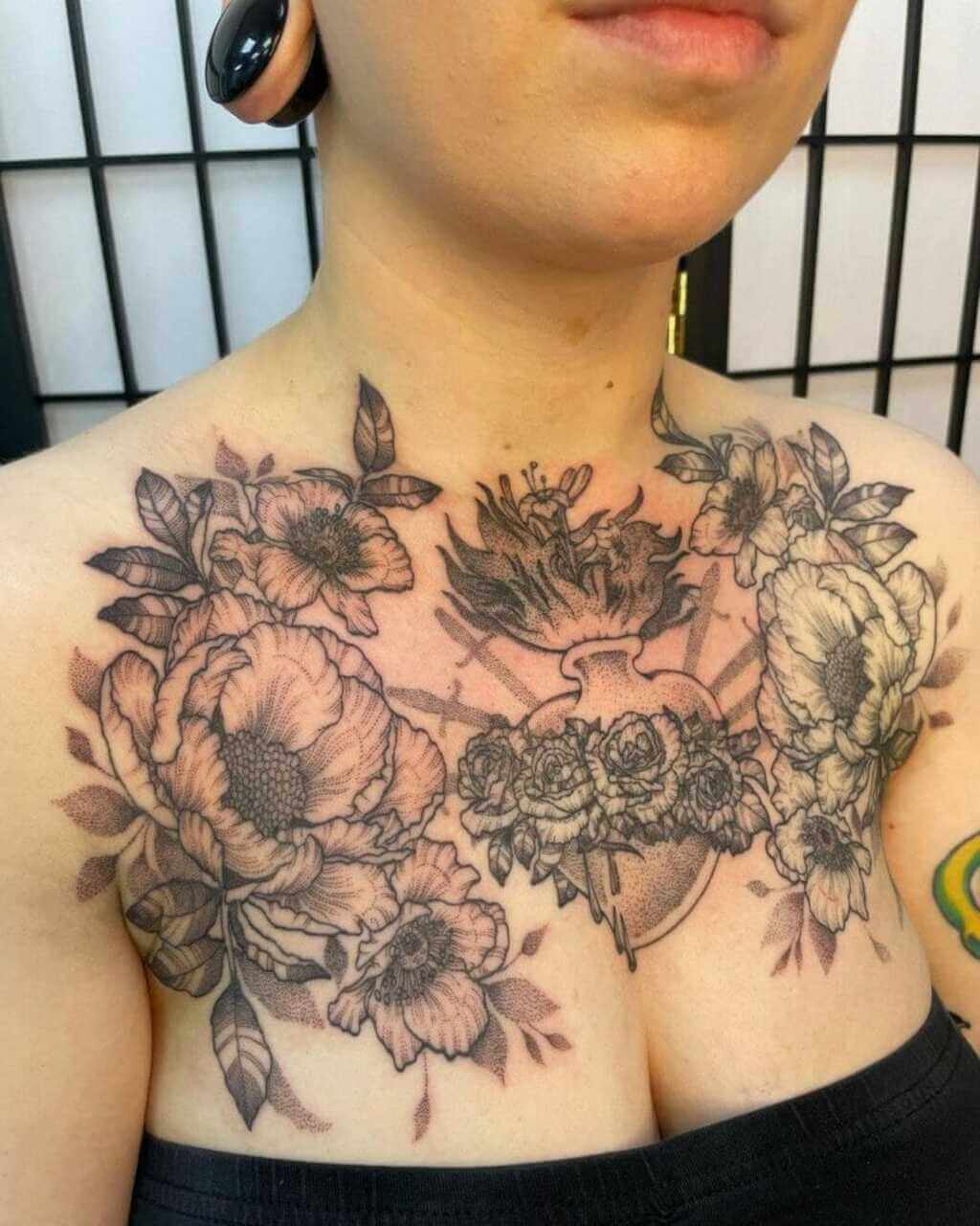 chest piece tattoos for women