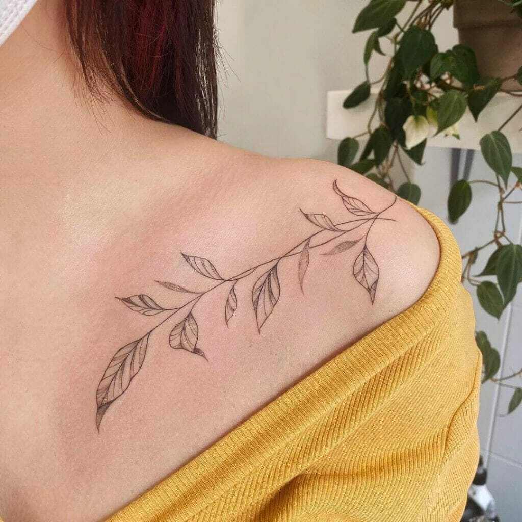 unique small female chest tattoos