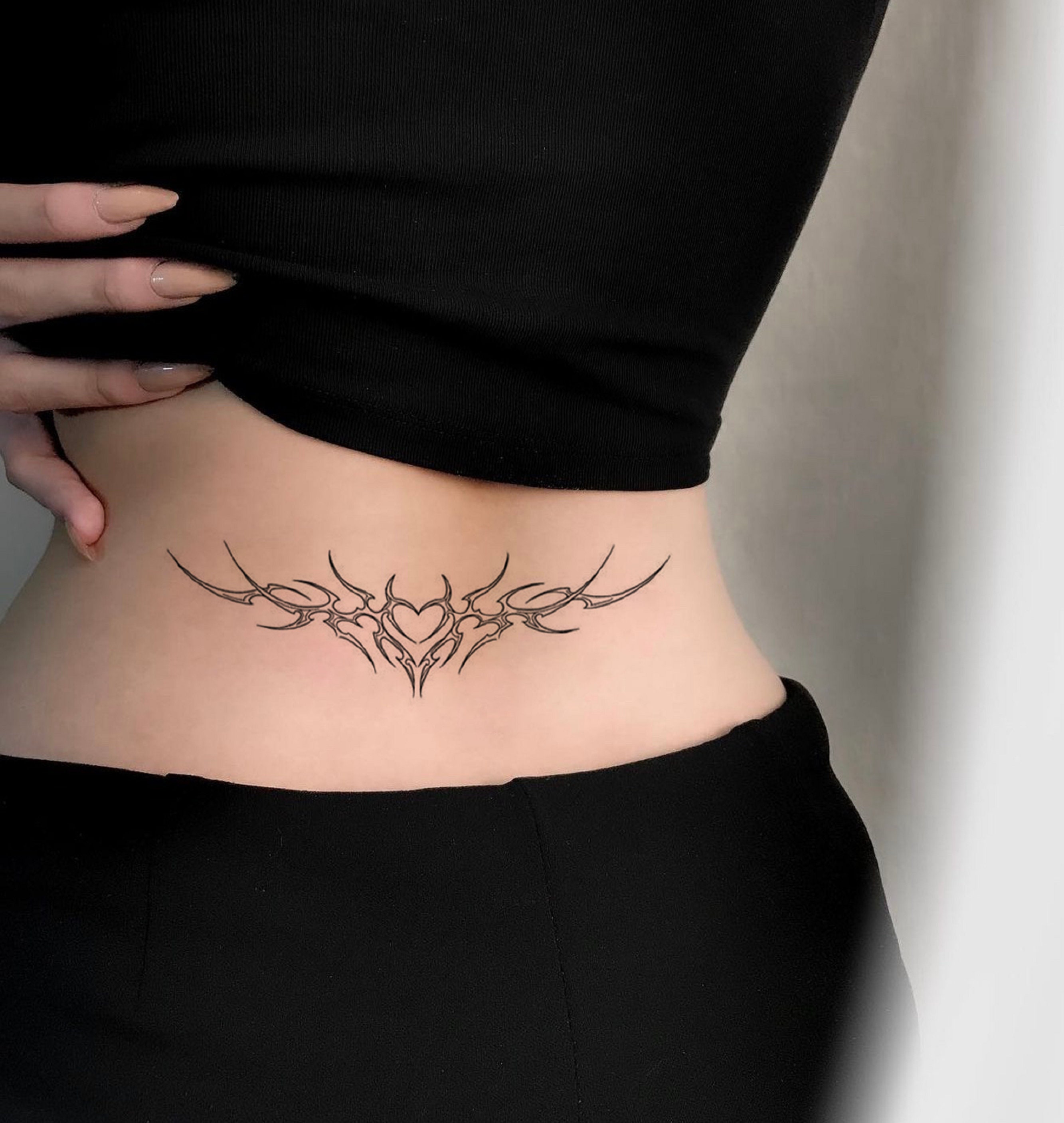 Lower Back Temporary Tattoo, Lower Back Tattoos For Women,, 55% OFF