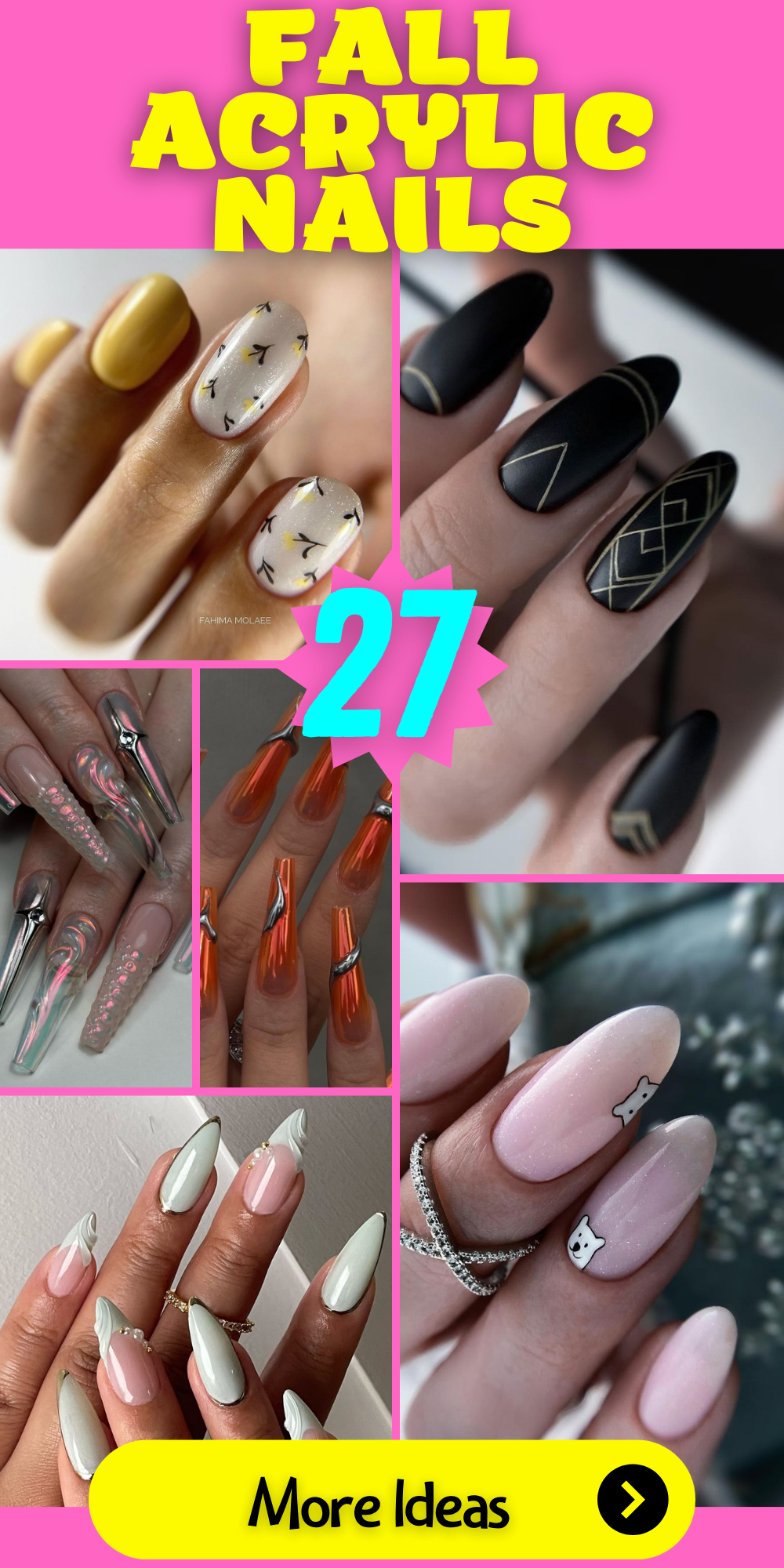 27 Gorgeous Fall Acrylic Nail Ideas You'll Want to Try