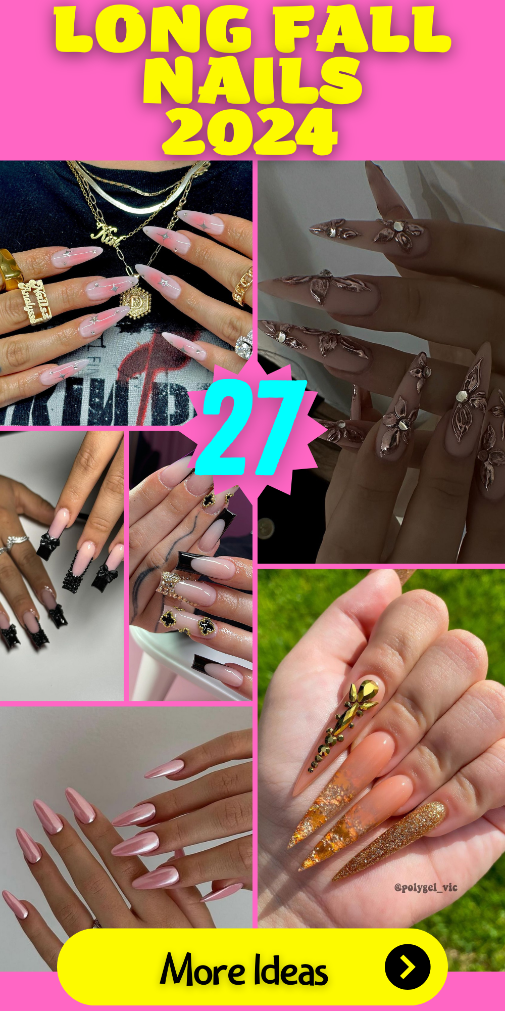 27 Stunning Ideas for Long Fall Nails 2024