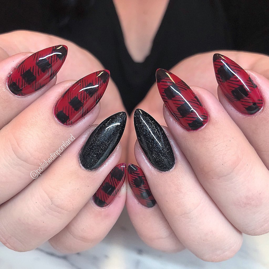 25 Trendy Ideas for Fall Plaid Nails 2024