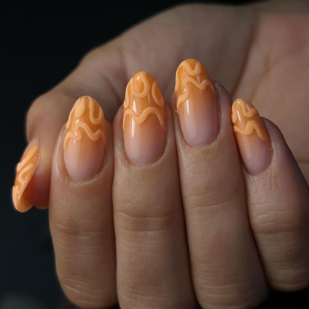 25 Ideas for Orange Fall Nails