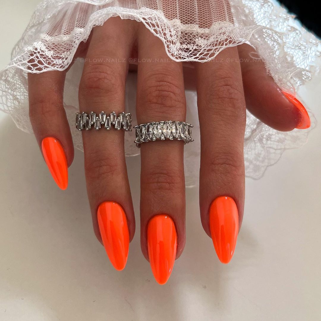 25 Ideas for Orange Fall Nails