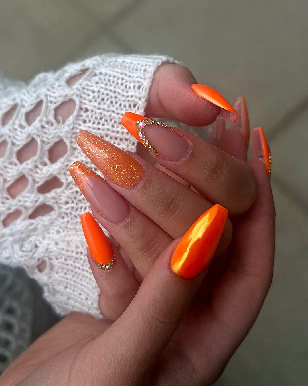 25 Ideas for Orange Fall Nails