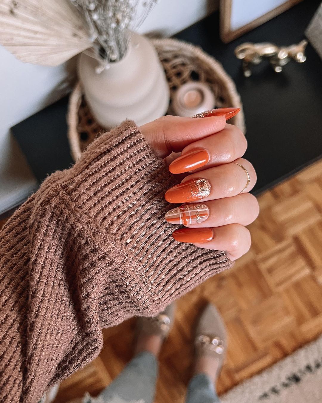 25 Trendy Ideas for Fall Plaid Nails 2024