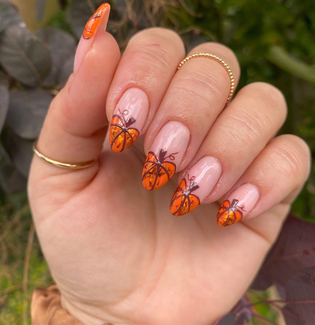 25 Creative Ideas for Fall Pumpkin Nails 2024