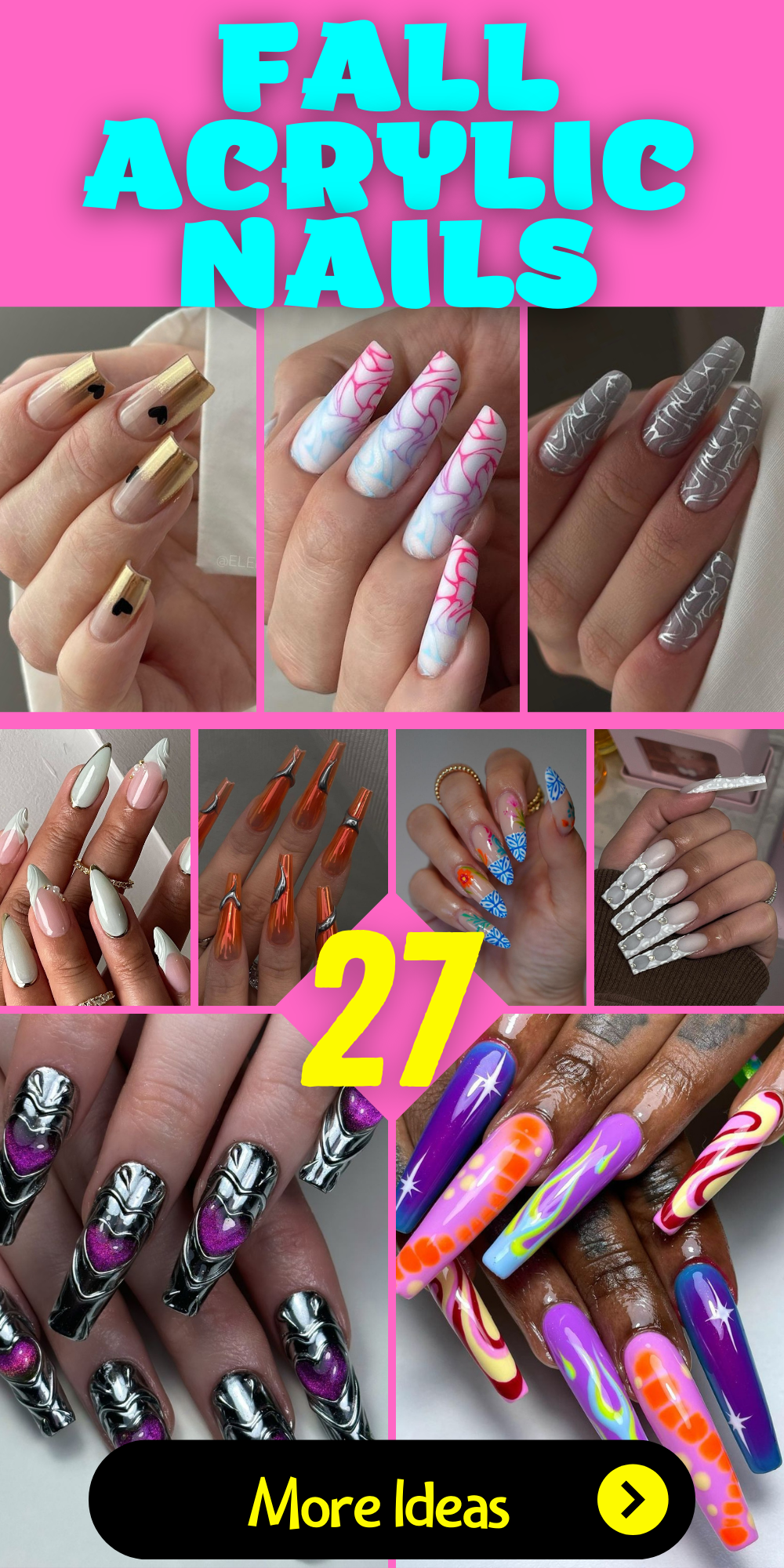 27 Gorgeous Fall Acrylic Nail Ideas You'll Want to Try