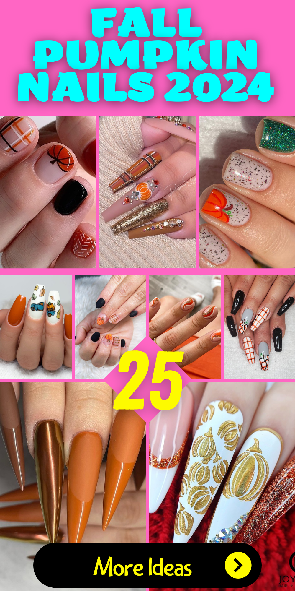 25 Creative Ideas for Fall Pumpkin Nails 2024