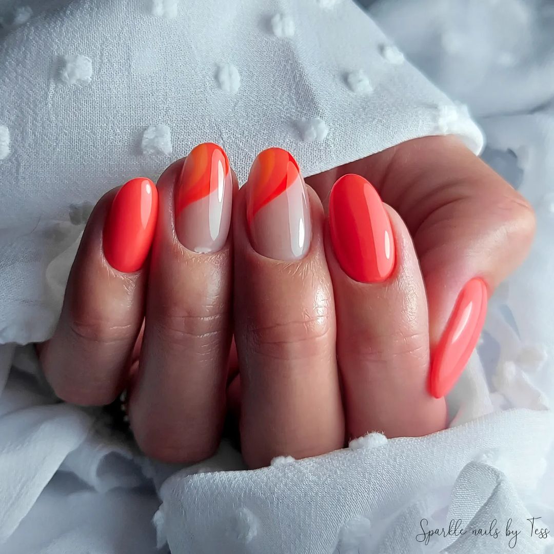 25 Ideas for Orange Fall Nails