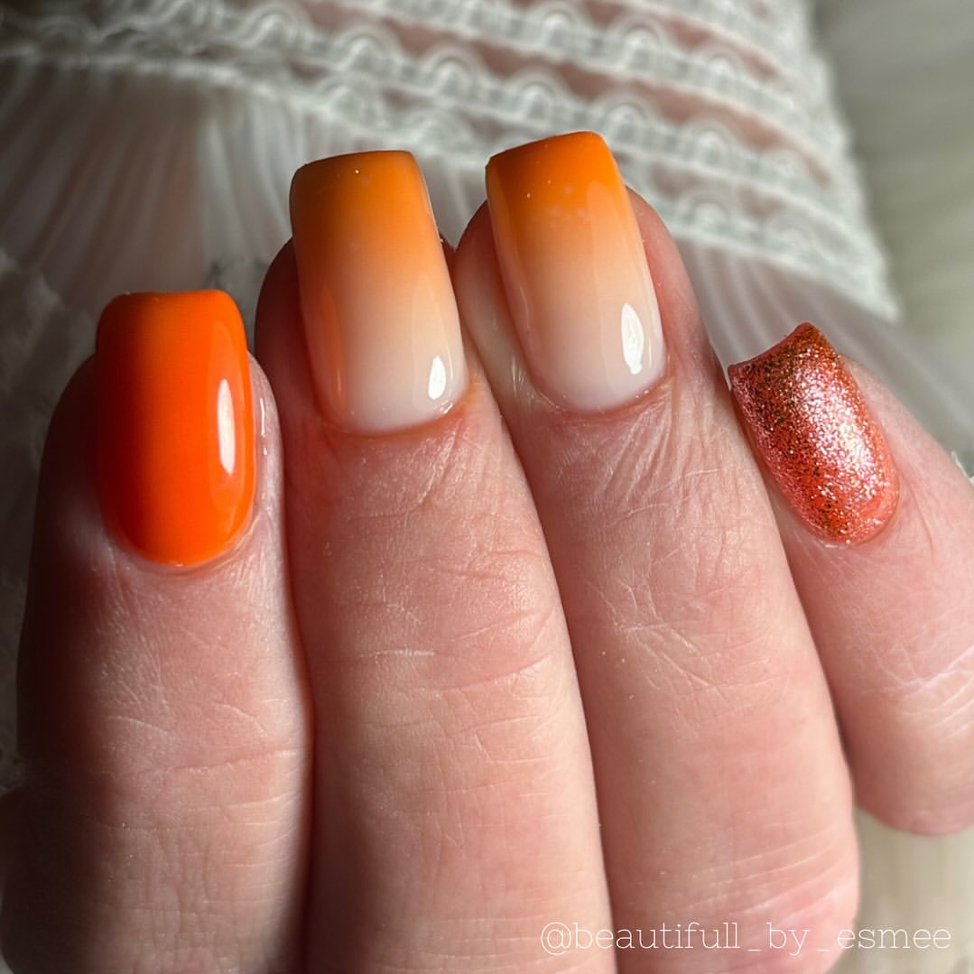 25 Ideas for Orange Fall Nails