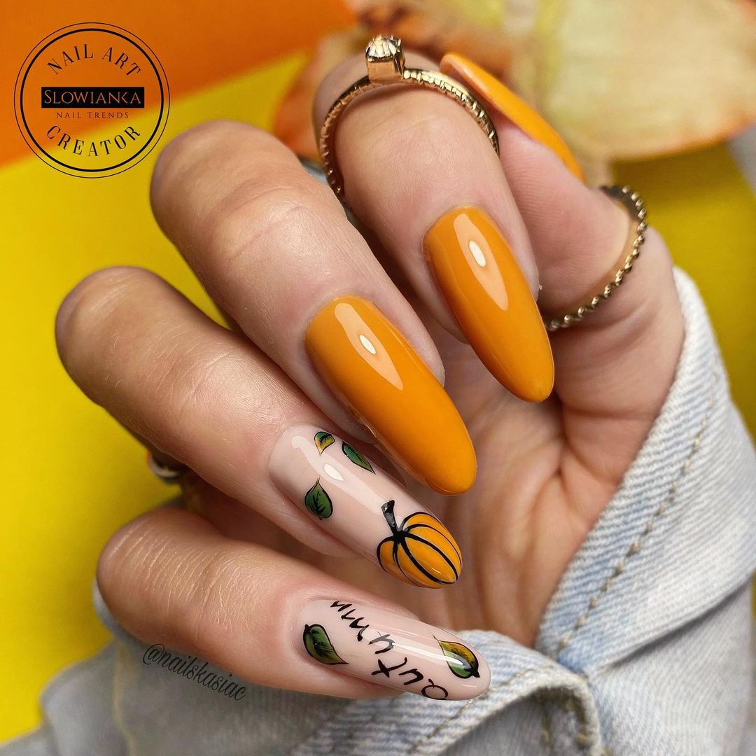 25 Creative Ideas for Fall Pumpkin Nails 2024