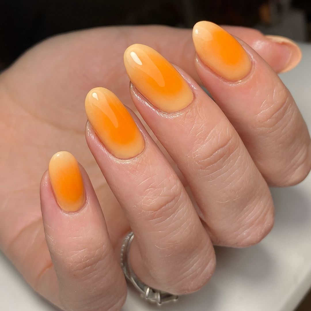 25 Ideas for Orange Fall Nails