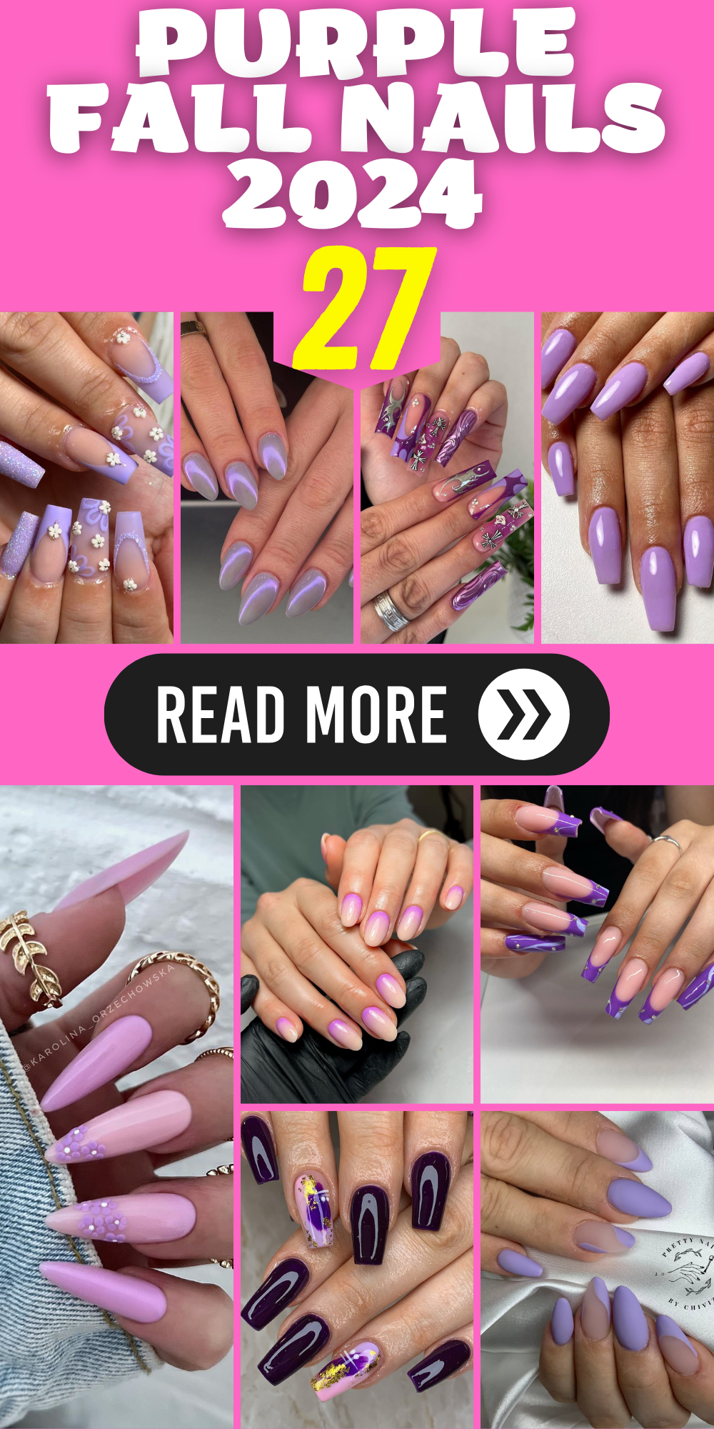 Purple Fall Nails 2024: 27 Ideas for a Stylish Season