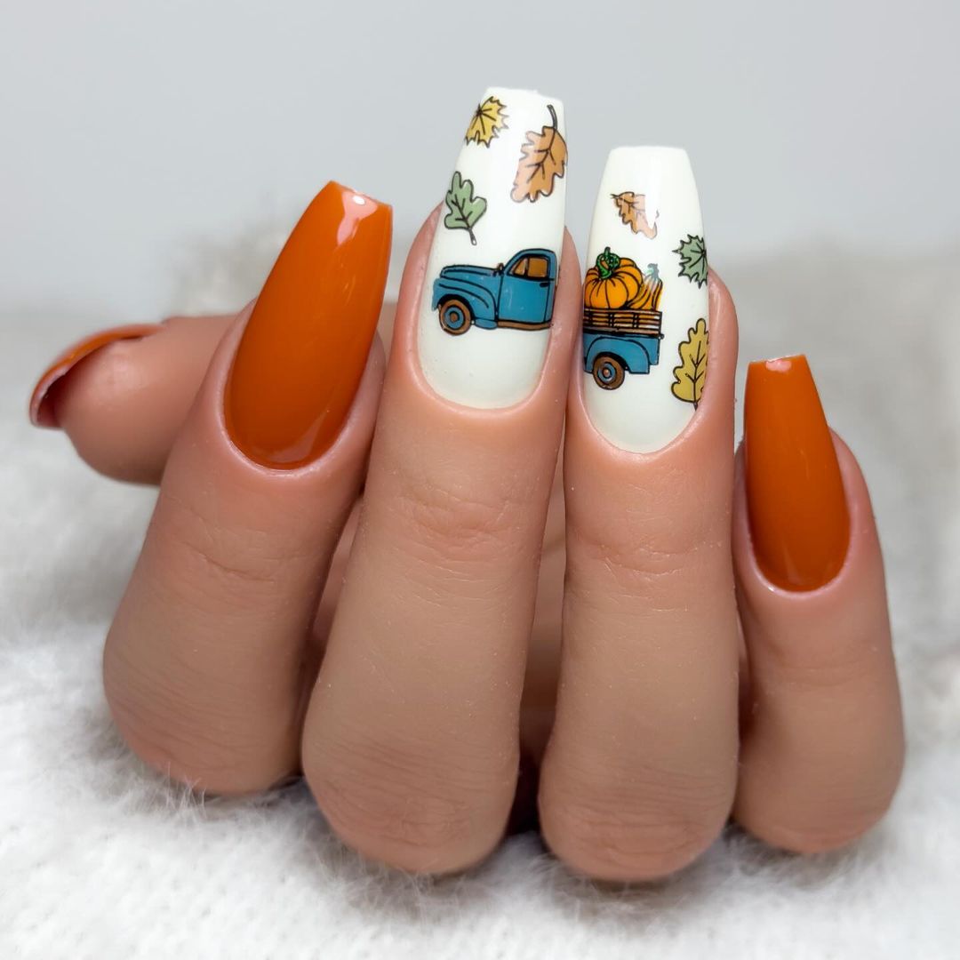 25 Creative Ideas for Fall Pumpkin Nails 2024