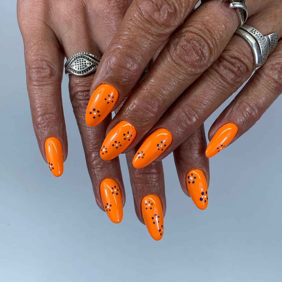 25 Ideas for Orange Fall Nails