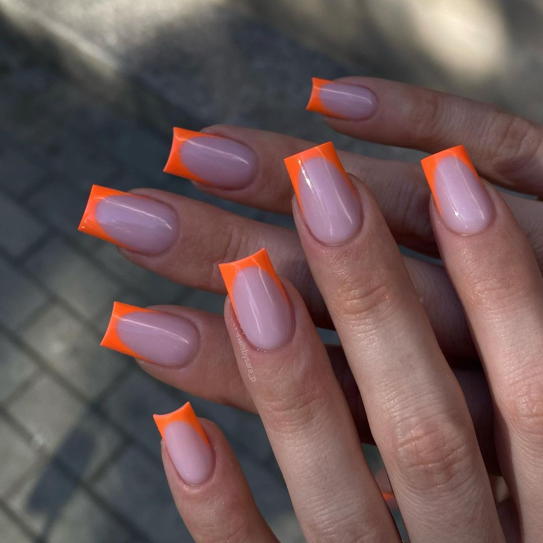 25 Ideas for Orange Fall Nails