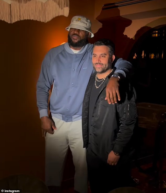 LeBron James is pictured hanging out with restauranteur Mehdi Abdelhedi at Siena