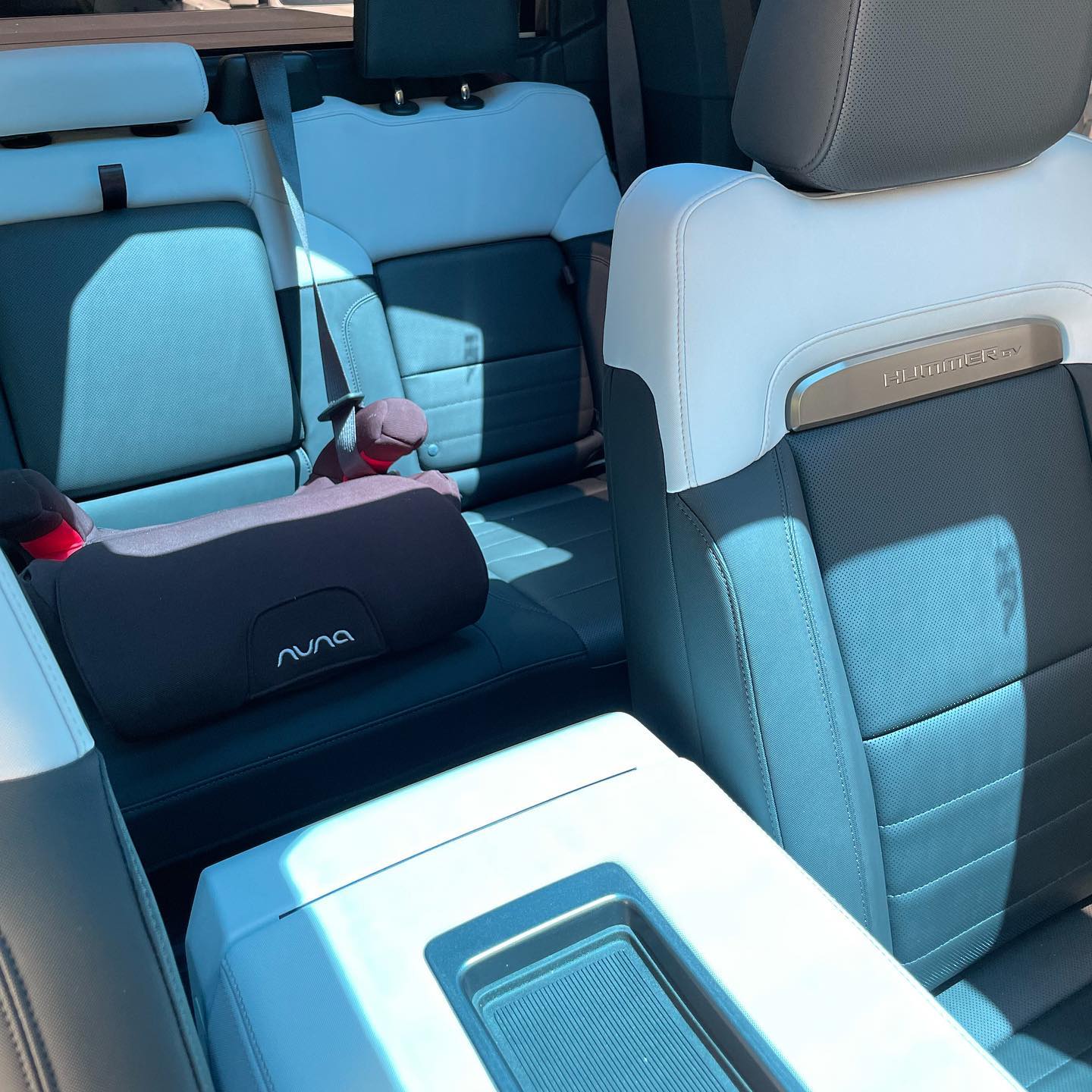 The interior of LeBron James’ Hummer EV (electric vehicle)