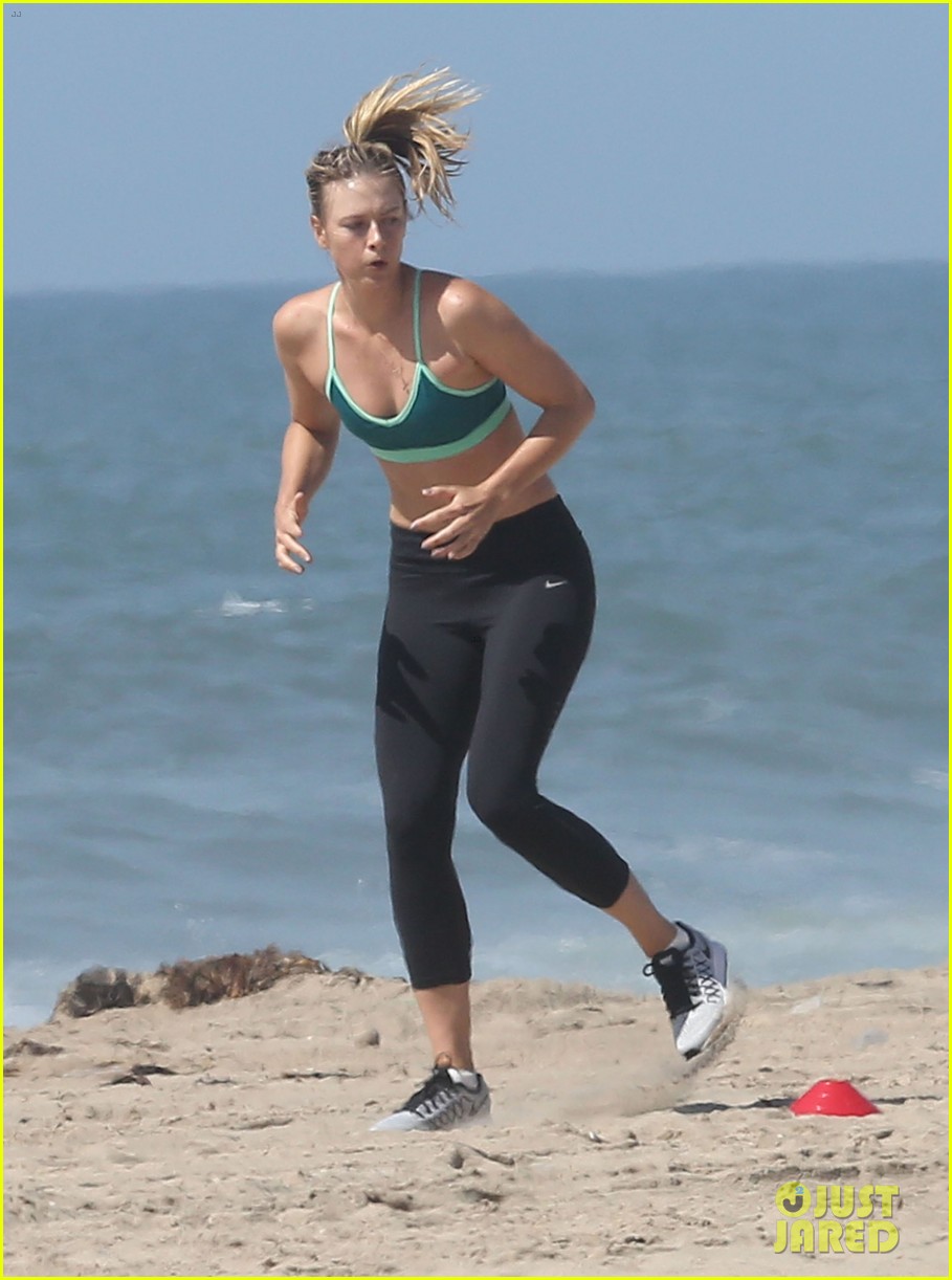 maria sharapova suspension beach workout 463601501