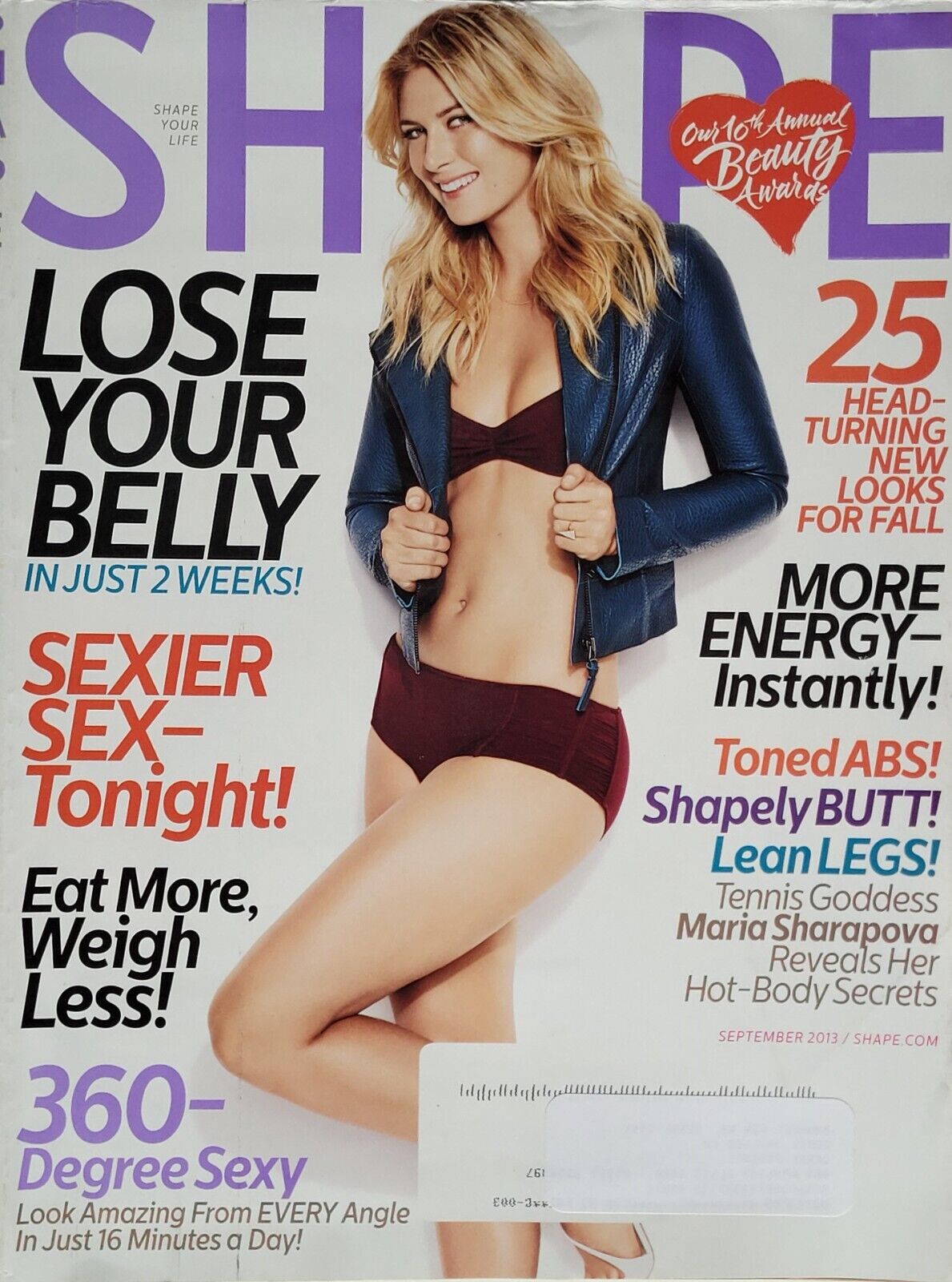 MARIA SHARAPOVA - TENNIS GODDESS September 2013 SHAPE Magazine | eBay