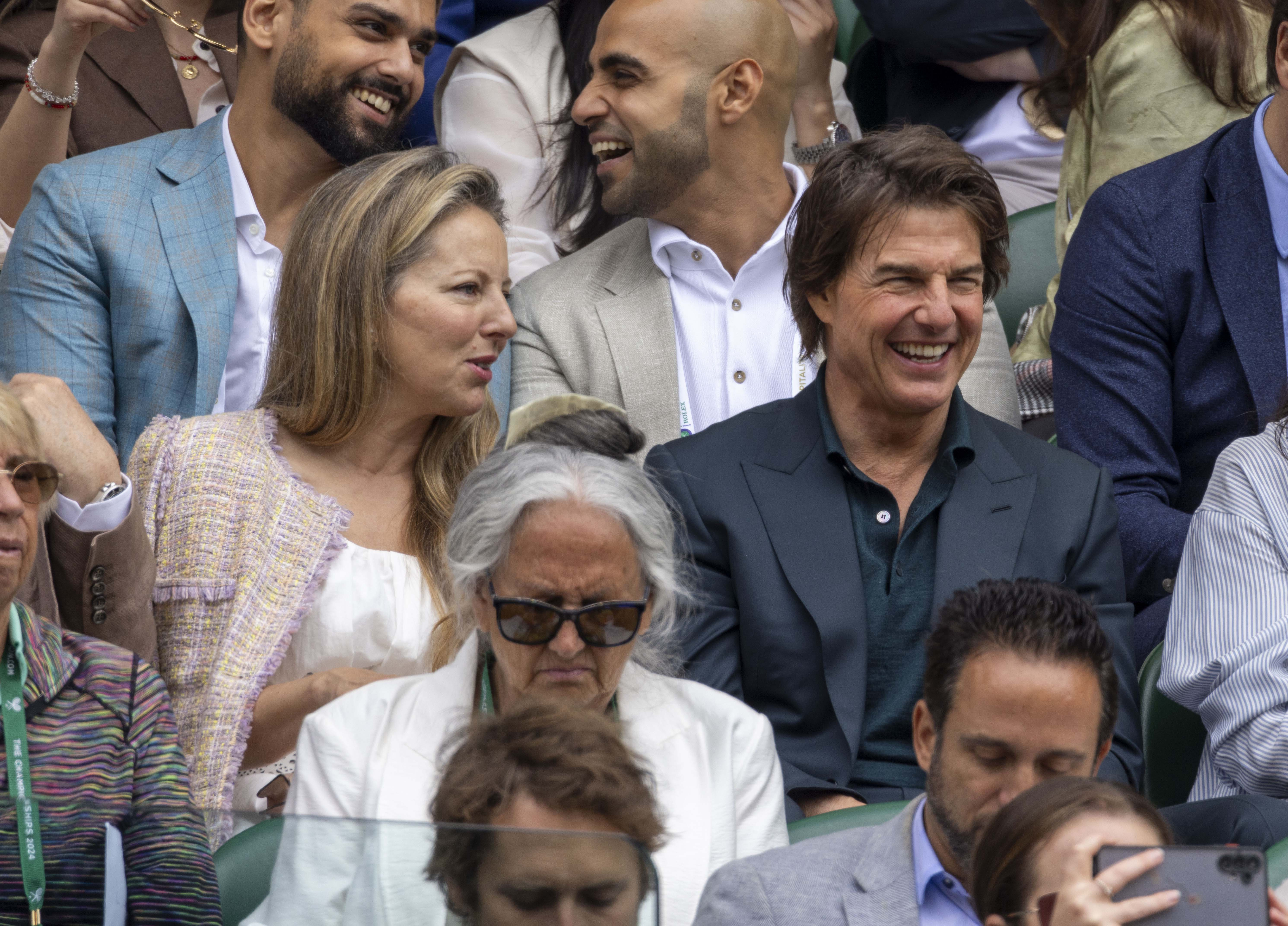 Tom Cruise enjoyed his day out at the All England Club