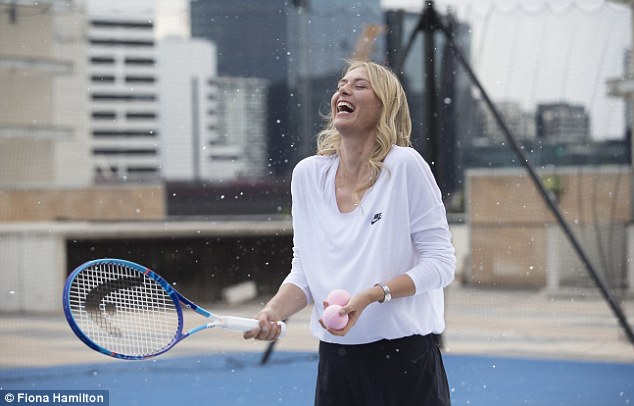 Enjoying the snow: The 28-year-old was dressed casually in black joggers teamed with a white Nike top and sports bra