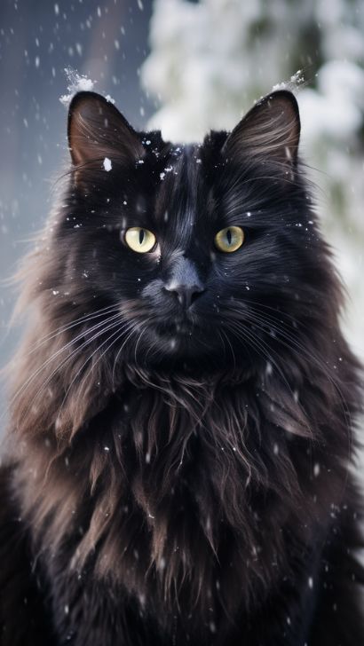 Black Norwegian Forest Cat