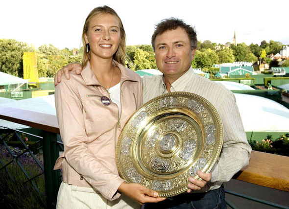 Maria Sharapova receiving Wimbledon accolade