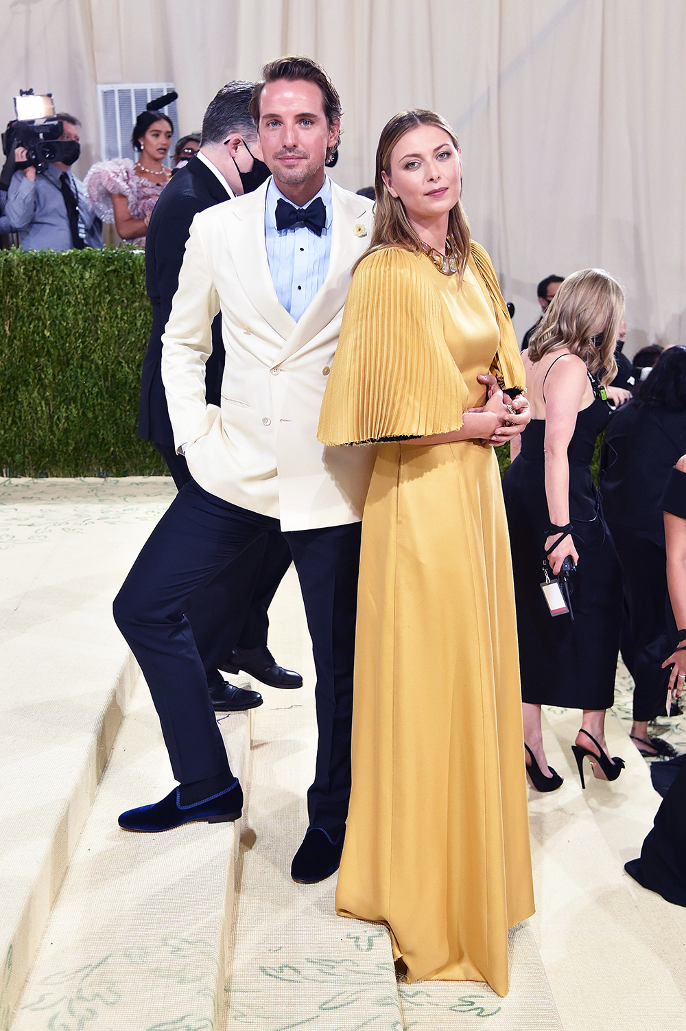 Alexander Gilkes and Maria SharapovaCostume Institute Benefit celebrating the opening of In America: A Lexicon of Fashion, Arrivals, The Metropolitan Museum of Art, New York, USA - 13 Sep 2021