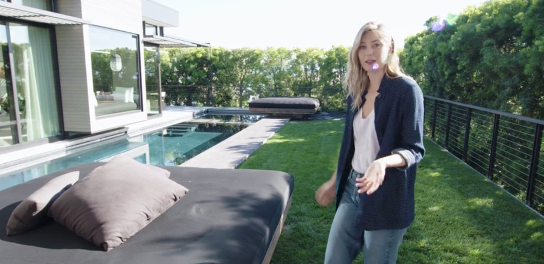 Sharapova's home looks out over panoramic views of Malibu