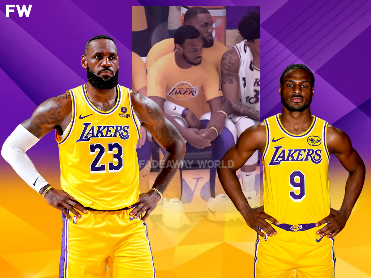 NBA 2K25 Glitch Makes Bronny James Sit On LeBron James' Lap On Lakers Bench