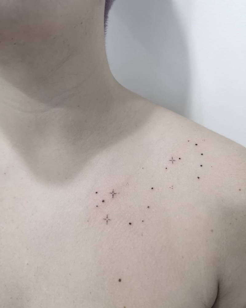 Collarbone Tattoos For Scorpio Zodiac Sign 5